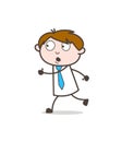 Scared Businessman Running Vector Concept Royalty Free Stock Photo