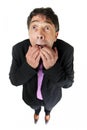 Scared businessman Royalty Free Stock Photo