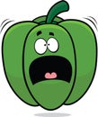 Scared Cartoon Bell Pepper