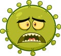 Scared Coronavirus COVID-19 Cartoon Emoji Character