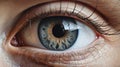 Scared Eyes: Hyperrealistic Close-up In The Style Of David Michael Bowers Royalty Free Stock Photo