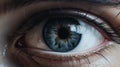 Scared Eyes: Hyperrealistic Rendering Of Eerily Realistic Blue Eyes