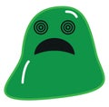 Scared green monster, icon