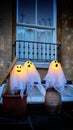 Scared Halloween ghosts