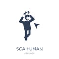 scared human icon. Trendy flat vector scared human icon on white