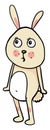 Scared little bunny, illustration, vector Royalty Free Stock Photo