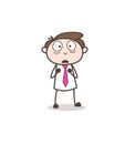 Scared Man Face Expression Vector Illustration Royalty Free Stock Photo