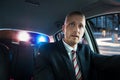 Scared man pulled over by police Royalty Free Stock Photo