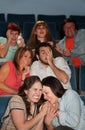 Scared People In Theater Royalty Free Stock Photo