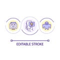 Scareware attack loop concept icon Royalty Free Stock Photo
