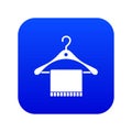 Scarf on coat hanger icon digital blue Royalty Free Stock Photo