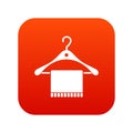 Scarf on coat hanger icon digital red Royalty Free Stock Photo