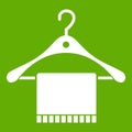 Scarf on coat hanger icon green Royalty Free Stock Photo