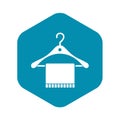 Scarf on coat hanger icon, simple style Royalty Free Stock Photo
