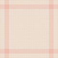 Scarf design with houndstooth check in beige, white, coral pink. Simple dog tooth square background vector for scarf, bandana.