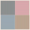 Scarf design. Striped multicolored vector in grey, blue, pink, beige. Simple background for spring summer autumn square silk scarf