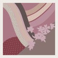 Scarf floral pattern. Bandana, pareo, pillow, home textile design. Cute background for shawl print, textile, covers, pillow,