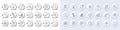 Scarf, Phone message and Rejected payment line icons. For web app, printing. Line icons. Vector