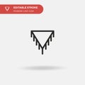 Scarf Simple vector icon. Illustration symbol design template for web mobile UI element. Perfect color modern pictogram on Royalty Free Stock Photo