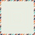 Scarf vector with multicolored stripes. Square design in blue, turquoise, orange, yellow, off white for spring summer silk bandana