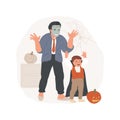 Scaring guests isolated cartoon vector illustration.