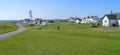 Scarinish town on island of Tiree Royalty Free Stock Photo