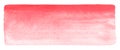 Light red, pink long banner, rectangle watercolor background, texture with gradient aquarelle stains