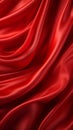 Scarlet Elegance, Vibrant Red Silk Fabric Background