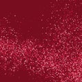 Scarlet explosion of confetti.