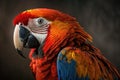 Beautiful Scarlet Macaw Close Up. Colorful and Vibrant Animal. Royalty Free Stock Photo