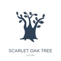 scarlet oak tree icon in trendy design style. scarlet oak tree icon isolated on white background. scarlet oak tree vector icon Royalty Free Stock Photo