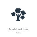 Scarlet oak tree icon vector. Trendy flat scarlet oak tree icon from nature collection isolated on white background. Vector Royalty Free Stock Photo