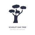 scarlet oak tree icon on white background. Simple element illustration from Nature concept Royalty Free Stock Photo