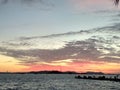 Scarlet Sunset on the beach