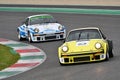 Scarperia, 2 April 2023: Porsche 930 Turbo in action during Mugello Classic 2023 at Mugello Circuit in Italy