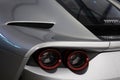 Scarperia Florence, Italy - March 2018 : Detail of Ferrari Sport Cars in the paddock of Mugello Circuit. Royalty Free Stock Photo