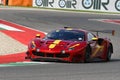 Scarperia - Italy, 28 October 2023: Ferrari 488 GT3 in action at the Mugello Circuit