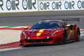 Scarperia - Italy, 28 October 2023: Ferrari 488 GT3 in action at the Mugello Circuit