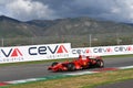 Scarperia, Mugello - 28 October 2023: Ferrari F1 F2008 year 2008 ex Kimi Raikkonen in action at the Mugello Circuit Royalty Free Stock Photo