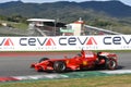 Scarperia, Mugello - 28 October 2023: Ferrari F1 F2008 year 2008 ex Kimi Raikkonen in action at the Mugello Circuit Royalty Free Stock Photo