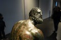 Boxer face detail, ancient Roman bronze statue