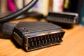 Scart video cable Royalty Free Stock Photo