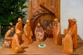 Nativity Christmas scene - the Holy Family with three Kings and Sheperds Royalty Free Stock Photo