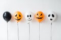 Scary air balloons decoration for halloween party Royalty Free Stock Photo