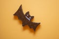 Scary artificial hand made decoration of bat in the kids club during Halloween