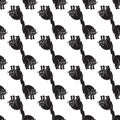 Scary black cat pattern seamless vector Royalty Free Stock Photo