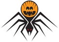 Scary Cartoon Halloween Spider Royalty Free Stock Photo