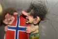 Norvegian souvenir magnets dolls scary flag