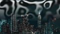 Scary City Nights ape Abstract Background Royalty Free Stock Photo
