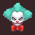 Scary clown face. Royalty Free Stock Photo